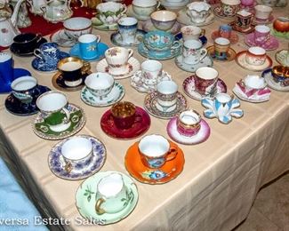 TABLES FULL of Ceramics - Crystal - Glassware