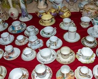 TABLES FULL of Ceramics - Crystal - Glassware