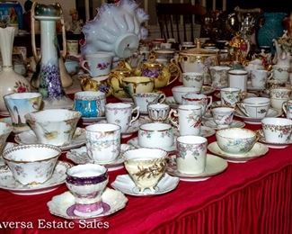 TABLES FULL of Ceramics - Crystal - Glassware