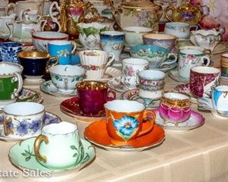 TABLES FULL of Ceramics - Crystal - Glassware