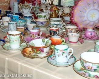 TABLES FULL of Ceramics - Crystal - Glassware