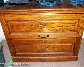 Oak Lateral File Cabinet