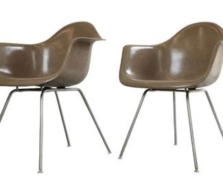 Pair of Vintage Herman Miller Armchairs Designed by Eames (Approx. value $2000)