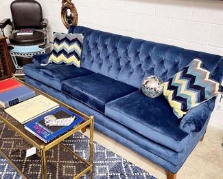 blue pillows with couch