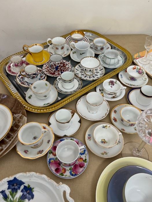 Fine antique china demitasse set