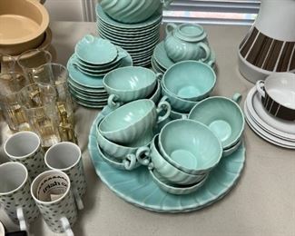 Franciscan Coronado coffee set - turquoise - mid century