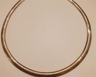 Sterling Omega Necklace 37.1 Grams