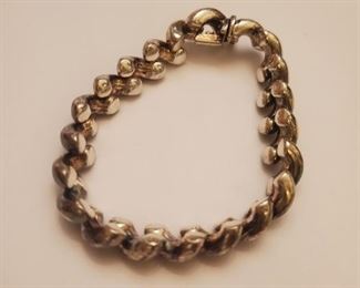 Sterling Silver Macaroni Bracelet 21.8 Grams