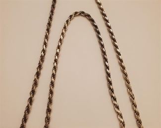 Sterling Rope Necklace 49.7 Grams