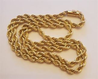 14k Rope Chain 46.2 Grams