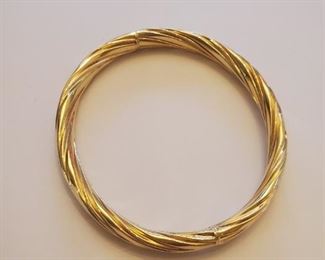 14k Hinged Bangle Bracelet 12.1 Grams