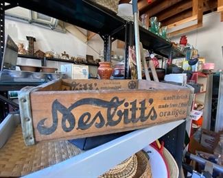 Vintage Nesbitt's Orange Wood Crate