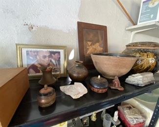 Artist Signed Pottery, Crystals and Photographs