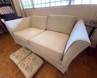 Loveseat and Foot Stools