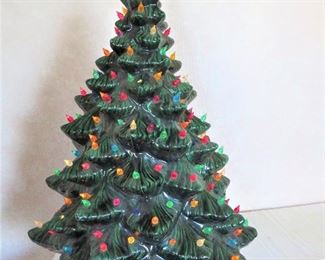 lighted ceramic Christmas tree