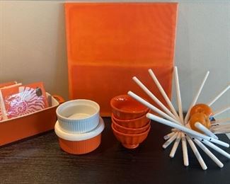 175 Orange Omniware Loaf Baker Pan Ramekins More