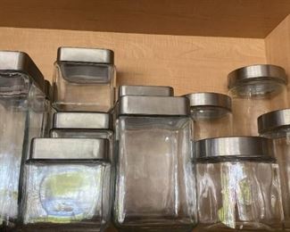 187 Glass Kitchen Canisters with Lids