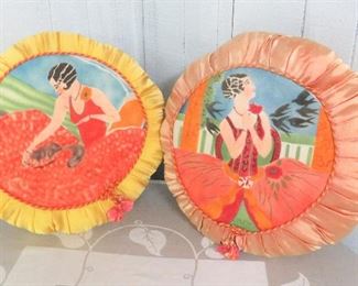 flapper painted pillows