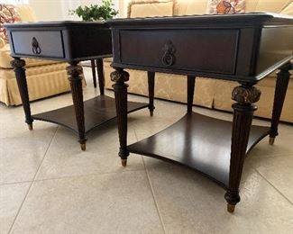 THOMASVILLE LAMP/END TABLES with drawer. $195 for pair.