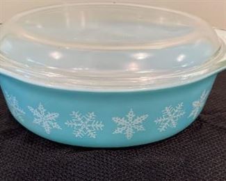Pyrex Blue Snowflake Bowl and More