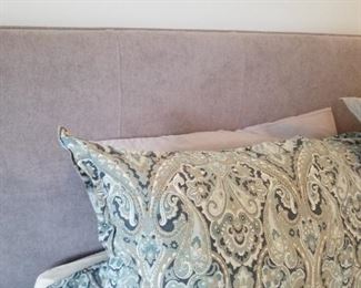 Cloth headboard closeup