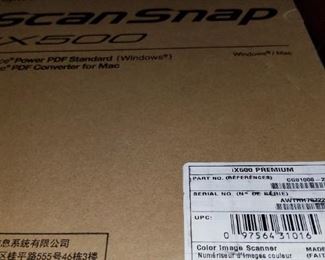 Fuji ScanSnap iX500 document scanner, new, never out of box