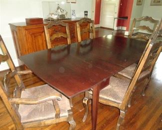DINING TABLE AND CHAIRS