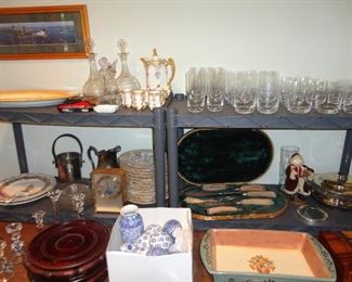 CUTLERY, GLASSES AND CHINA