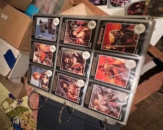 I couldn’t help but notice how few dragons there are and how little clothing many of the women are wearing despite the fact that they are apparently “battling”. Maybe this worth looking into. We’ll probably sell the whole binder on this one and on most of the cards in the pages.