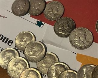 Lots of collectible coins