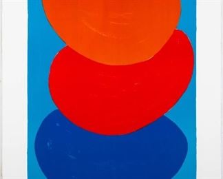 Terry Frost (British, 1915-2003) "Ochre, Red & Blue" 1969