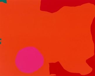 Patrick Heron (British, 1920-1999) "Magenta Disc, Red Edge"