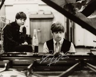 Autographed Beatles Photograph of Paul McCartney & Ringo Starr