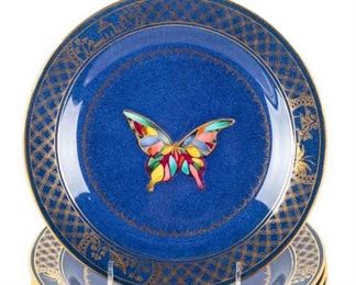 0513dcplat(10) Wedgewood Butterfly Lustre Porcelain Plates