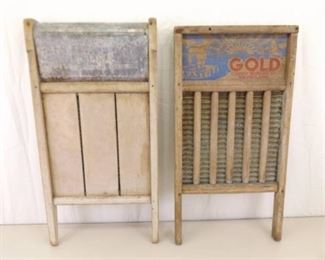 2 Antique Washboards
