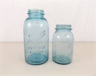 Lot of 2 Larger Ball Mason Jars
