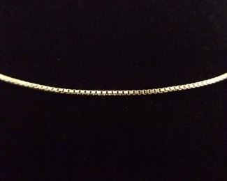 14k Yellow Gold Box Link Necklace
