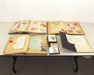 Lot of Vintage 1950's Scrapbook Albums, Valentines, Holiday Cards, etc.
