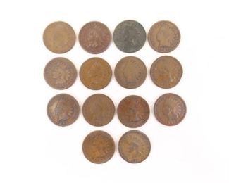 14 - 1880's Indian Head Pennies 
