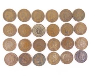 24 - 1900's Indian Head Pennies
