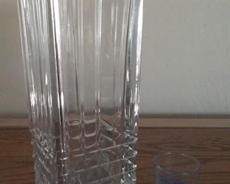 heavy glass  vase