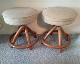 3- short vtg stools (vanity, etc.)