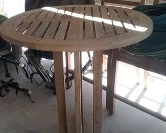 Patio table & 2 chairs - bar height - sanded