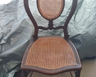 Antique cane seat chair