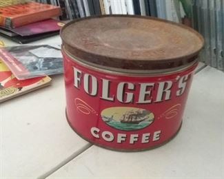 Old metal Folgers can