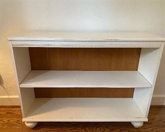 Solid wood shabby chic short bookcase with adjustable shelf by Ethan Allen