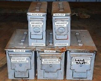 Ammo Boxes Full of Bullets & Lead Shot
