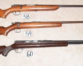 # 58. Westernfield bolt action 410 ga.
# 59. Winchester Mod 67 bolt action 22 cal
# 60. J.C Higgins Mod 101-16 semi auto 22