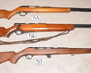 # 55. Marlin Mod 60 semi auto 22
# 56. Wards Westernfield bolt action 22
# 57. Winchester Mod 67 bolt action 22