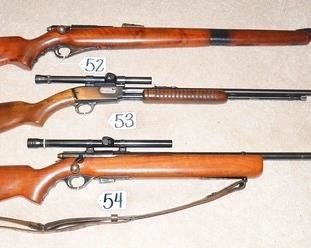 # 52. Mossberg Mod 46M-B bolt action 22
# 53. Winchester Mod 61 w/scope 22 cal
# 54. Mossberg Mod 44 US bolt action 22
